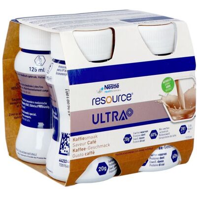 Nestlé Resource Ultra+ Café 4 Bouteilles - Alimentation Médicale - Publicité Nestlé Resource Ultra+ Café 4 Bouteilles - Alimentation Médicale - Publicité