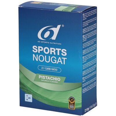 6D Sports Nutrition Nougat Pistache Barre 6x35 g - Publicité 6D Sports Nutrition Nougat Pistache Barre 6x35 g - Publicité