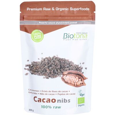 Biotona Bio Cacao Nibs Autre 200 g - Publicité Biotona Bio Cacao Nibs Autre 200 g - Publicité