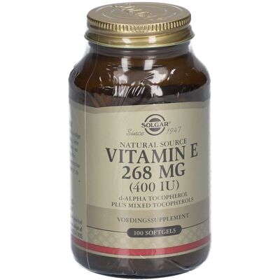 Solgar Vitamine E 268mg gélules molles - 100 pcs - Publicité Solgar Vitamine E 268mg gélules molles - 100 pcs - Publicité
