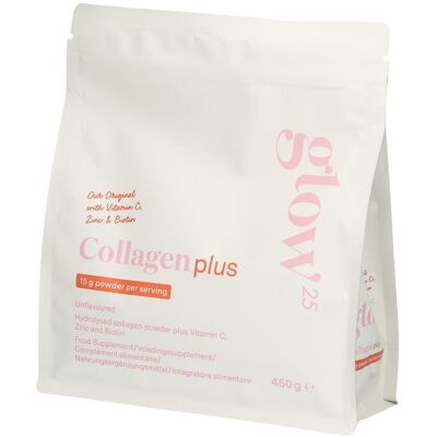 Glow25 Collagen Plus Poudre 450 g - Publicité Glow25 Collagen Plus Poudre 450 g - Publicité