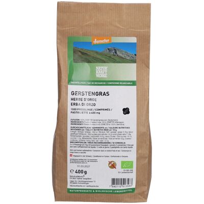 NATURKRAFTWERKE Herbe d'orge Pressée Comprimé(S) 1000 pc(s) - Publicité NATURKRAFTWERKE Herbe d'orge Pressée Comprimé(S) 1000 pc(s) - Publicité