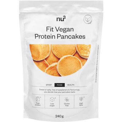 nu3 Fit Pancakes non sucrés Poudre 240 g - Publicité nu3 Fit Pancakes non sucrés Poudre 240 g - Publicité