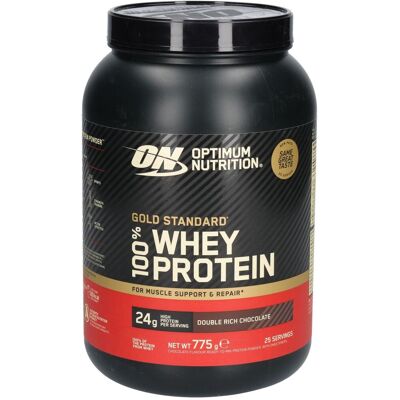 Optimum Nutrition Gold Standard 100% Whey Protein Powder Double Rich Chocolate Poudre 775 g - Publicité Optimum Nutrition Gold Standard 100% Whey Protein Powder Double Rich Chocolate Poudre 775 g - Publicité