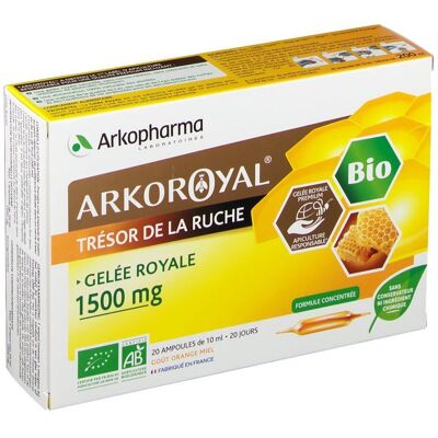 Arkopharma Arkoyal Gelée Royale 1500mg Bio - Complément Alimentaire - Publicité Arkopharma Arkoyal Gelée Royale 1500mg Bio - Complément Alimentaire - Publicité
