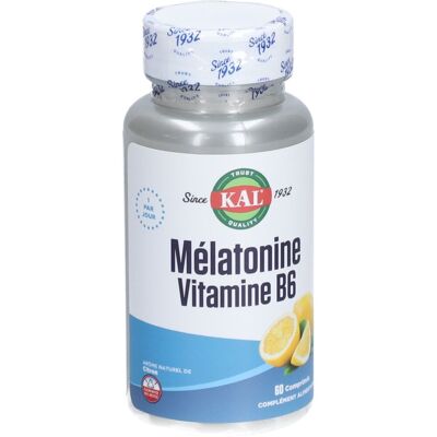 KAL - Mélatonine 1.9 mg B6 - Pastilles Sublinguales - 60 pc - Publicité KAL - Mélatonine 1.9 mg B6 - Pastilles Sublinguales - 60 pc - Publicité
