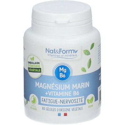 Nat & Form Magnésium Marin + Vitamine B6 Capsules - Complément Alimentaire - Publicité Nat & Form Magnésium Marin + Vitamine B6 Capsules - Complément Alimentaire - Publicité