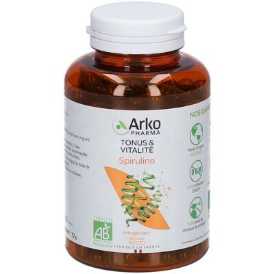 Arkopharma Arkogélules Spiruline - Bio 150 Gélules - Complément alimentaire - Publicité Arkopharma Arkogélules Spiruline - Bio 150 Gélules - Complément alimentaire - Publicité