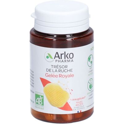 Arkopharma Arkogélules Gelée Royale - Bio 45 Gélules - Complément alimentaire - Publicité Arkopharma Arkogélules Gelée Royale - Bio 45 Gélules - Complément alimentaire - Publicité