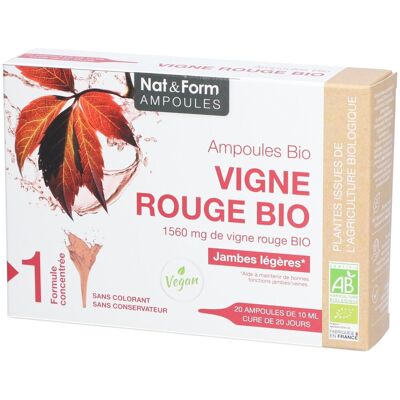 Nat & Form Vigne Rouge Bio Ampoules - Complément Alimentaire - Publicité Nat & Form Vigne Rouge Bio Ampoules - Complément Alimentaire - Publicité