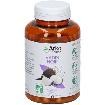Arkopharma Arkogélules Radis Noir Bio 130 Gélules - Phytothérapie - Nature & Bio - ARKOPHARMA - Publicité Arkopharma Arkogélules Radis Noir Bio 130 Gélules - Phytothérapie - Nature & Bio - ARKOPHARMA - Publicité