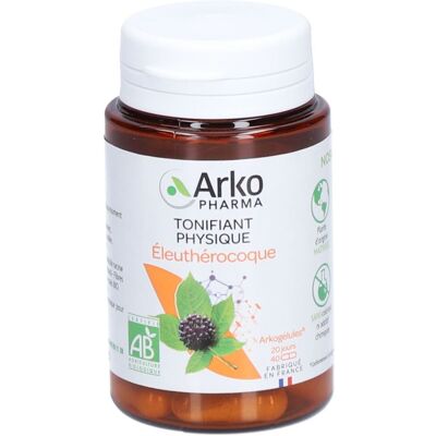 Arkopharma Arkogélules® BIO TONIFIANT PHYSIQUE Éleuthérocoque Capsule(S) 40 pc(s) - Publicité Arkopharma Arkogélules® BIO TONIFIANT PHYSIQUE Éleuthérocoque Capsule(S) 40 pc(s) - Publicité