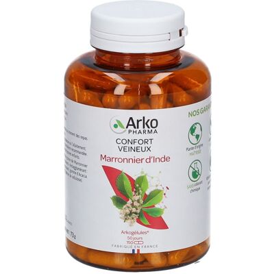 ARKOPHARMA Arkogélules Maronnier d'inde bio Capsule(S) 150 pc(s) - Publicité ARKOPHARMA Arkogélules Maronnier d'inde bio Capsule(S) 150 pc(s) - Publicité
