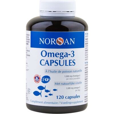 Norsan Omega 3 Capsules - Huile de Poisson Naturelle - Soutien Cœur & Cerveau - Publicité Norsan Omega 3 Capsules - Huile de Poisson Naturelle - Soutien Cœur & Cerveau - Publicité