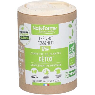 Nat & Form Thé Vert Bio Pissenlit Capsules - Complément Alimentaire - Publicité Nat & Form Thé Vert Bio Pissenlit Capsules - Complément Alimentaire - Publicité