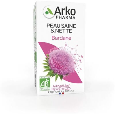 Arkopharma Arkogélules Bardane Bio 50 Jours - Complément alimentaire - Publicité Arkopharma Arkogélules Bardane Bio 50 Jours - Complément alimentaire - Publicité