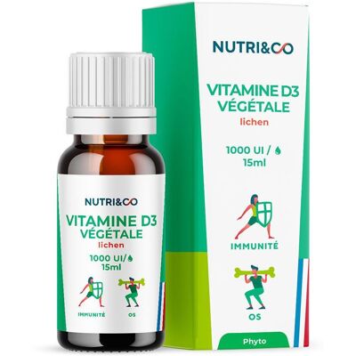 Nutri&Co Vitamine D Végétale 15ml Soutient Immunité & Os - Publicité Nutri&Co Vitamine D Végétale 15ml Soutient Immunité & Os - Publicité
