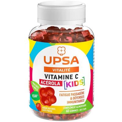 UPSA Vitamine C Acérola Kids - 60 Gummies - Soutient l'immunité - Publicité UPSA Vitamine C Acérola Kids - 60 Gummies - Soutient l'immunité - Publicité