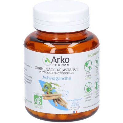 Arkopharma Capsules Bio Ashwagandha - Soutien au Stress et Énergie - Publicité Arkopharma Capsules Bio Ashwagandha - Soutien au Stress et Énergie - Publicité