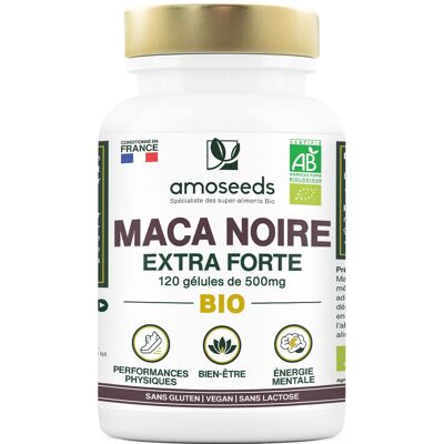 amoseeds MACA NOIRE BIO, EXTRA FORTE Capsule(S) 120 pc(s) - Publicité amoseeds MACA NOIRE BIO, EXTRA FORTE Capsule(S) 120 pc(s) - Publicité