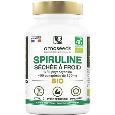 amoseeds SPIRULINE BIO, 17% PHYCOCYANINE Comprimé(S) 400 pc(s) - Publicité amoseeds SPIRULINE BIO, 17% PHYCOCYANINE Comprimé(S) 400 pc(s) - Publicité