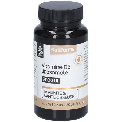 Nat & Form Vitamine D3 Liposomale 2000 UI Capsule - Vitamines & Suppléments - Publicité Nat & Form Vitamine D3 Liposomale 2000 UI Capsule - Vitamines & Suppléments - Publicité