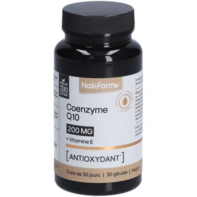 Nat&Form Coenzyme Q10 200mg Capsules - Dietary Supplement - Publicité Nat&Form Coenzyme Q10 200mg Capsules - Dietary Supplement - Publicité
