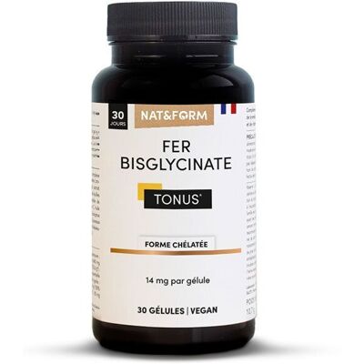 Nat&Form Fer Chelaté 70mg Capsules - Complément alimentaire - Publicité Nat&Form Fer Chelaté 70mg Capsules - Complément alimentaire - Publicité