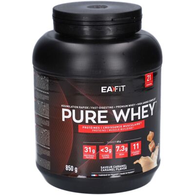 PDM to be maintained EAFIT Pure Whey Saveur Caramel Poudre Pour La Préparation D'Une Solution 850 g - Publicité PDM to be maintained EAFIT Pure Whey Saveur Caramel Poudre Pour La Préparation D'Une Solution 850 g - Publicité