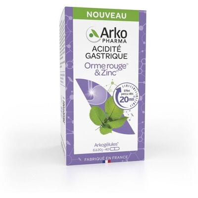 ARKOPHARMA Arkocapsules Acidité Gastrique Orme rouge & Zinc Capsule(S) 40 pc(s) - Publicité ARKOPHARMA Arkocapsules Acidité Gastrique Orme rouge & Zinc Capsule(S) 40 pc(s) - Publicité
