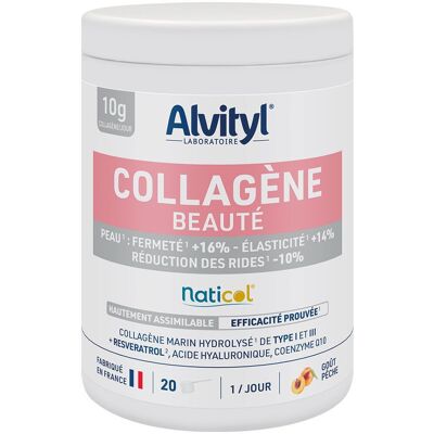 Alvityl Collagène Beauté Goût Pêche Poudre Pour La Préparation D'Une Solution 210 g - Publicité Alvityl Collagène Beauté Goût Pêche Poudre Pour La Préparation D'Une Solution 210 g - Publicité