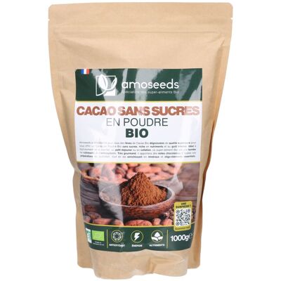 PDM to be maintained AMOSEEDS Cacao Sans Sucres en Poudre 1000 g - Publicité PDM to be maintained AMOSEEDS Cacao Sans Sucres en Poudre 1000 g - Publicité