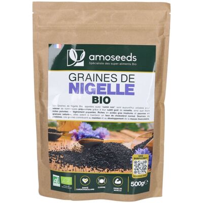 PDM to be maintained AMOSEEDS Graines de Nigelle Bio Poudre 500 g - Publicité PDM to be maintained AMOSEEDS Graines de Nigelle Bio Poudre 500 g - Publicité