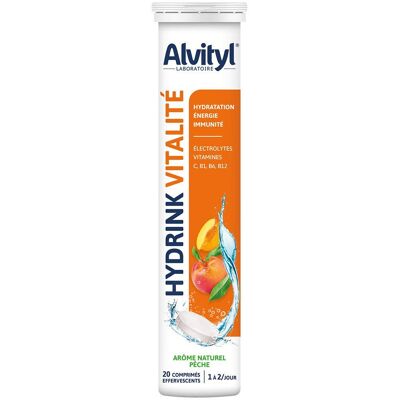 Alvityl Hydrink Vitalité Comprimés Effervescents 20 pc(s) - Publicité Alvityl Hydrink Vitalité Comprimés Effervescents 20 pc(s) - Publicité