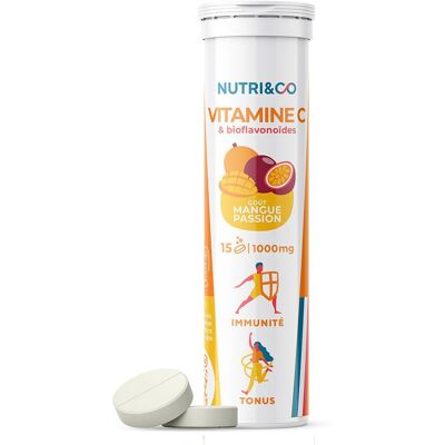 PDM to be maintained NUTRI&CO Vitamine C Goût Mangue-Passion Comprimés Effervescents 15 pc(s) - Publicité PDM to be maintained NUTRI&CO Vitamine C Goût Mangue-Passion Comprimés Effervescents 15 pc(s) - Publicité