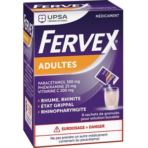 UPSA FERVEX Adultes - Sachet Sachet(S) 8 pc(s) - Publicité UPSA FERVEX Adultes - Sachet Sachet(S) 8 pc(s) - Publicité