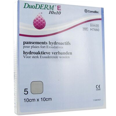 ConvaTec DuoDERM® E 10 cm x Compresses 5 pc(s) - Publicité ConvaTec DuoDERM® E 10 cm x Compresses 5 pc(s) - Publicité