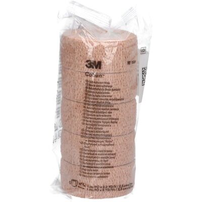 Bandage auto-adhésif Coban 3M - 2,5cm x 4,5m - Beige - Publicité Bandage auto-adhésif Coban 3M - 2,5cm x 4,5m - Beige - Publicité