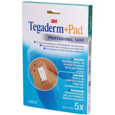 Pansement stérile imperméable Tegaderm+Pad 3M - 5 pièces - Publicité Pansement stérile imperméable Tegaderm+Pad 3M - 5 pièces - Publicité