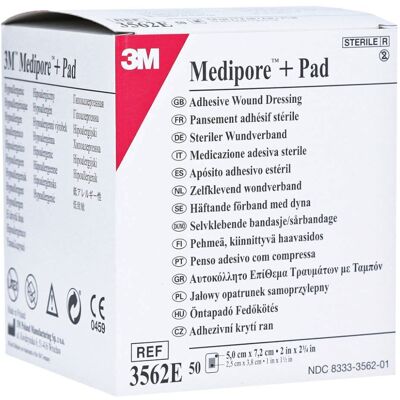 3M Medipore + Pansement Stérile avec Compresse Absorbante 5cmx7,2cm Pansement(S) 50 pc(s) - Publicité 3M Medipore + Pansement Stérile avec Compresse Absorbante 5cmx7,2cm Pansement(S) 50 pc(s) - Publicité