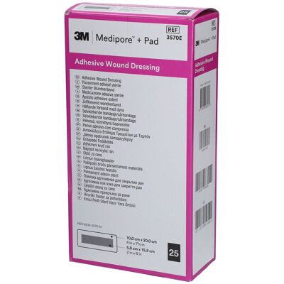 3M 3570E - 10 x 20 cm - stérile - tampon absorbant - Pansement - Publicité 3M 3570E - 10 x 20 cm - stérile - tampon absorbant - Pansement - Publicité
