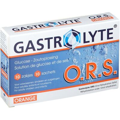Gastrolyte O.R.S. Orange - Sachets de Rehydratation - Publicité Gastrolyte O.R.S. Orange - Sachets de Rehydratation - Publicité