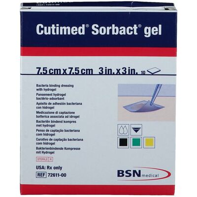 BSN Medical Cutimed® Sorbact® Gel 7,5 cm x Pansement(S) 10 pc(s) - Publicité BSN Medical Cutimed® Sorbact® Gel 7,5 cm x Pansement(S) 10 pc(s) - Publicité