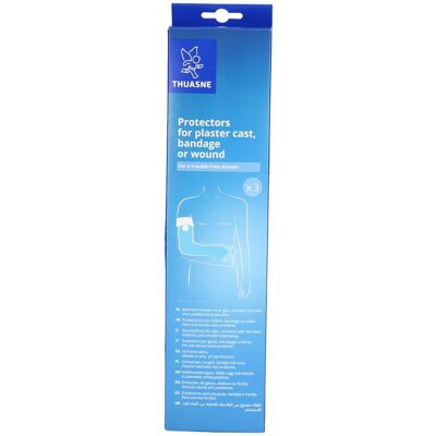 Protecteurs de Douche Thuasne - Protection de Gesso pour Bras - Publicité Protecteurs de Douche Thuasne - Protection de Gesso pour Bras - Publicité