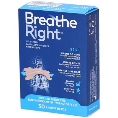 Besser Atmen Breathe Right Bandes nasales Peau normale - Large Pansement(S) 30 pc(s) - Publicité Besser Atmen Breathe Right Bandes nasales Peau normale - Large Pansement(S) 30 pc(s) - Publicité