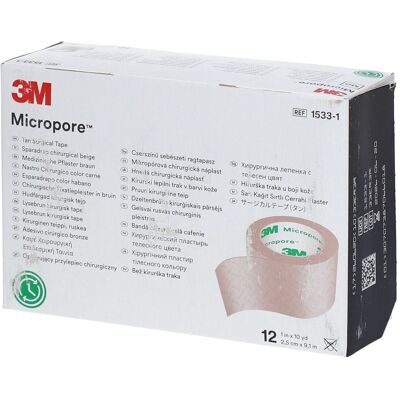 Bandage micropore 3M pour peau sensible - 2,5cm x 9,1m - Publicité Bandage micropore 3M pour peau sensible - 2,5cm x 9,1m - Publicité