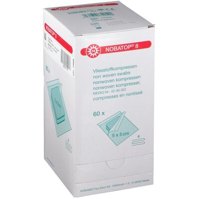 Nobamed Nobatop 8 Compresses Vlies - Soins de Plaies - Publicité Nobamed Nobatop 8 Compresses Vlies - Soins de Plaies - Publicité