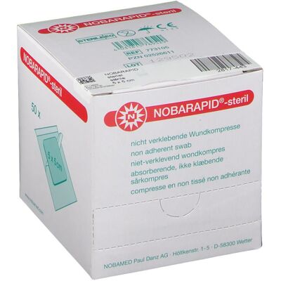 NOBARAPID® stérile 5 x cm Compresses 50 pc(s) - Publicité NOBARAPID® stérile 5 x cm Compresses 50 pc(s) - Publicité