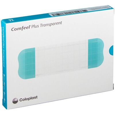 Coloplast Comfeel® Plus Transparant Pansements hydrocolloïdes 5 x 15 cm Plaque De Base pc(s) - Publicité Coloplast Comfeel® Plus Transparant Pansements hydrocolloïdes 5 x 15 cm Plaque De Base pc(s) - Publicité