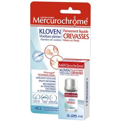 Mercurochrome - Pansement liquide - Crevasses mains - 3,25 ml - Liquid bandage - Publicité Mercurochrome - Pansement liquide - Crevasses mains - 3,25 ml - Liquid bandage - Publicité